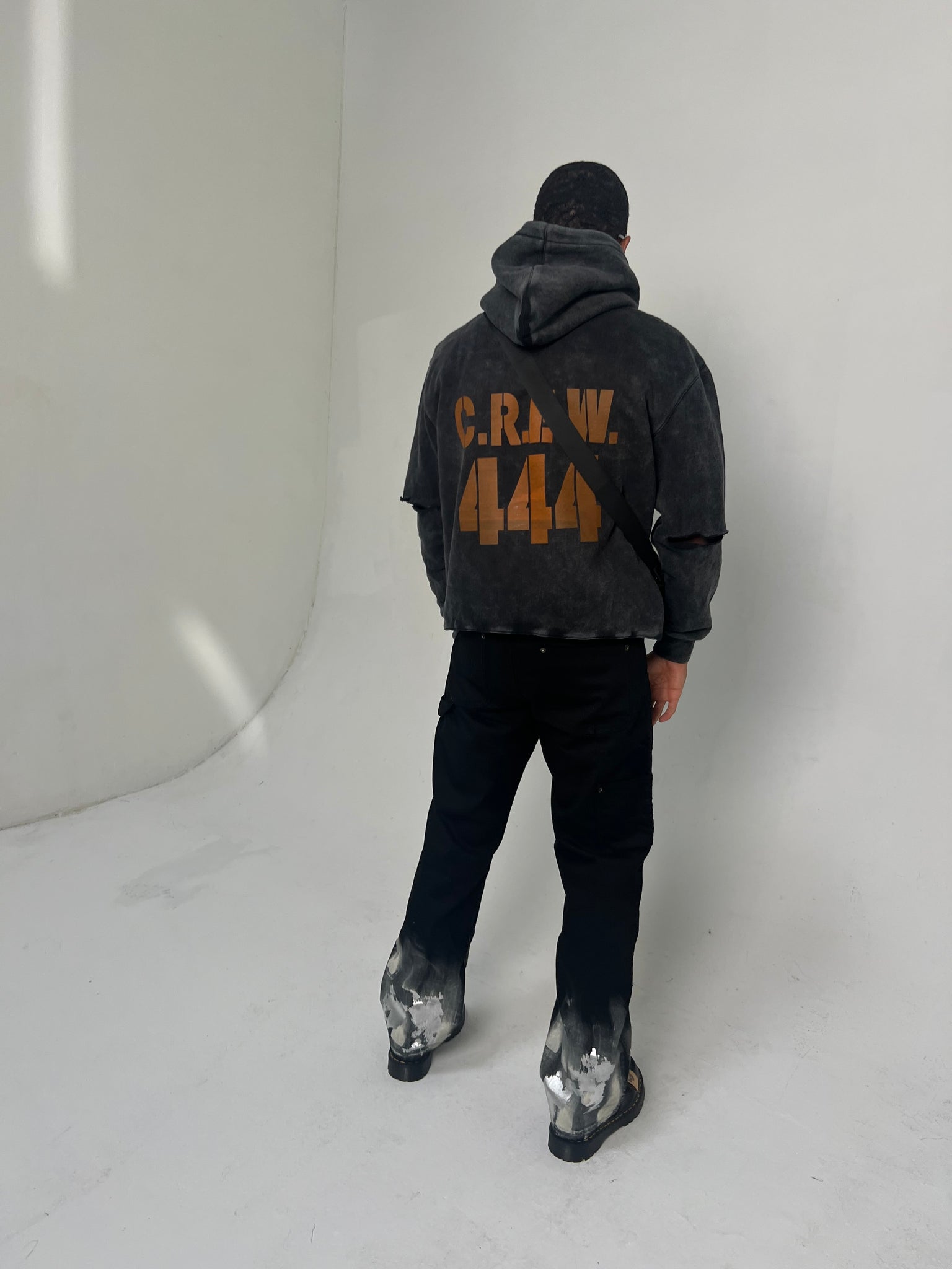 AC BLACK W/ CHROME CARPENTER PANTS