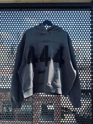 GRAY 444 DESTROYED GRAFFITI HOODIE