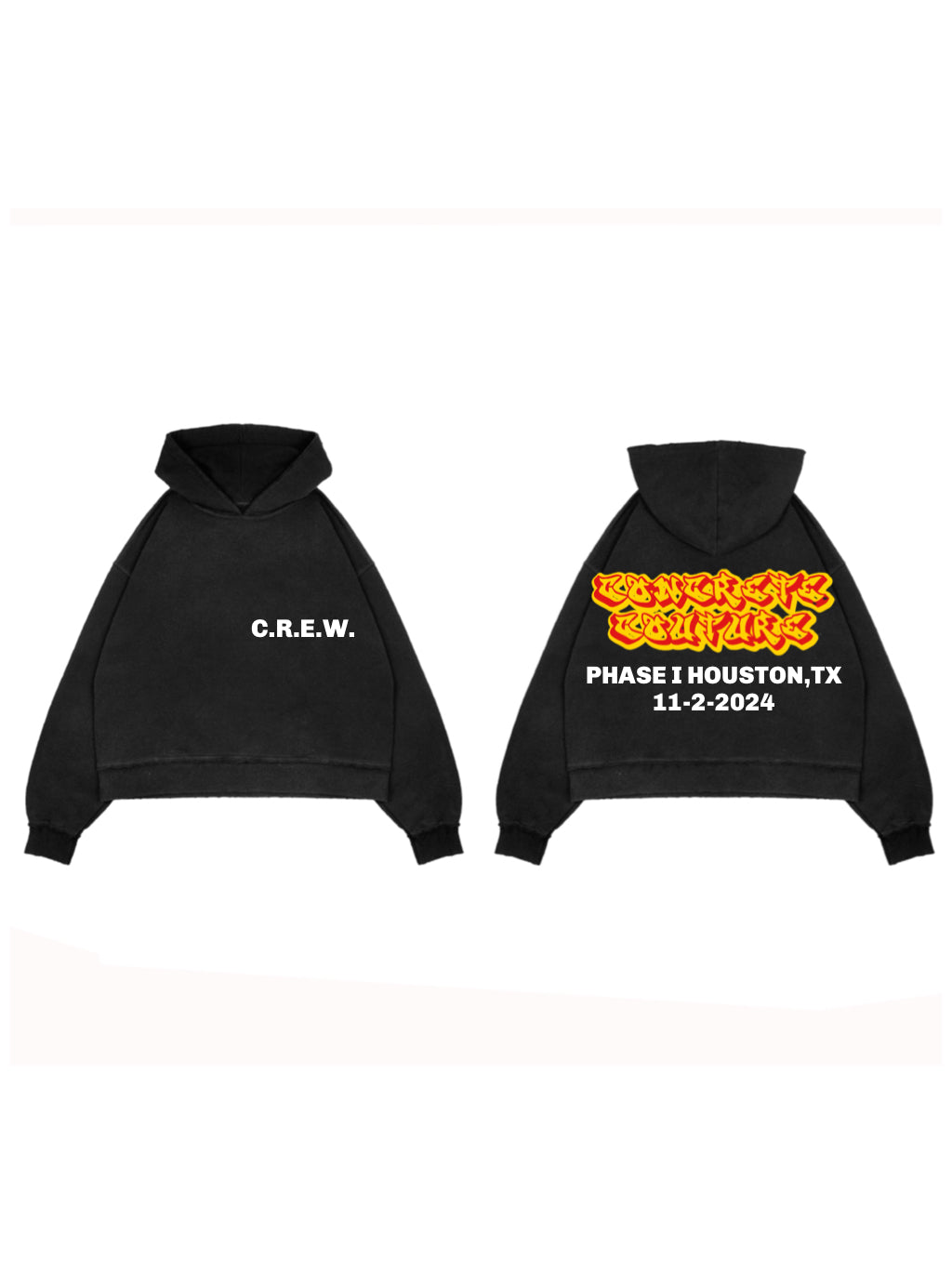 CONCRETE COUTURE OVERSIZED HOODIE